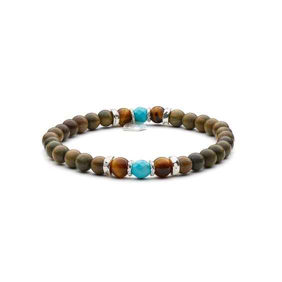 Bracciale Antracite Wood in Legno Pietre dure BWD14 RUANDA - BWD14 RUANDA